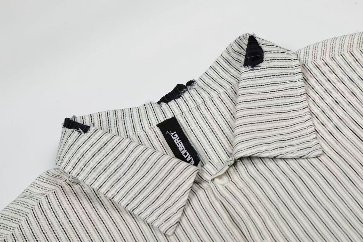 Vintage 7 Graffiti Striped Shirt - OMYGOODS
