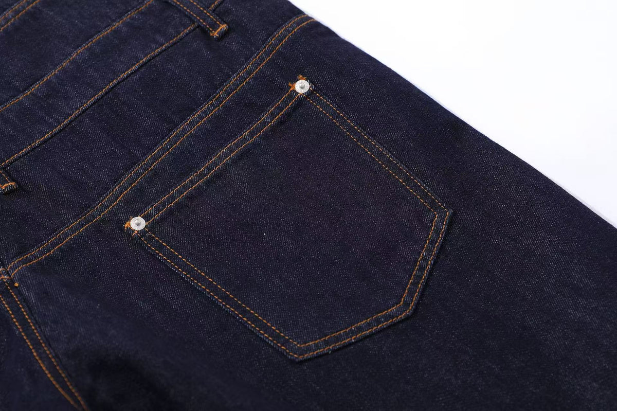 Vintage Washed Studded Wide-Leg Denim Jorts - OMYGOODS