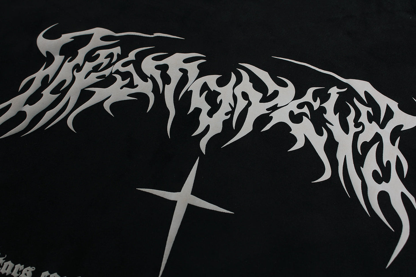 Metal Letter Cross Print | Gothic Hoodie