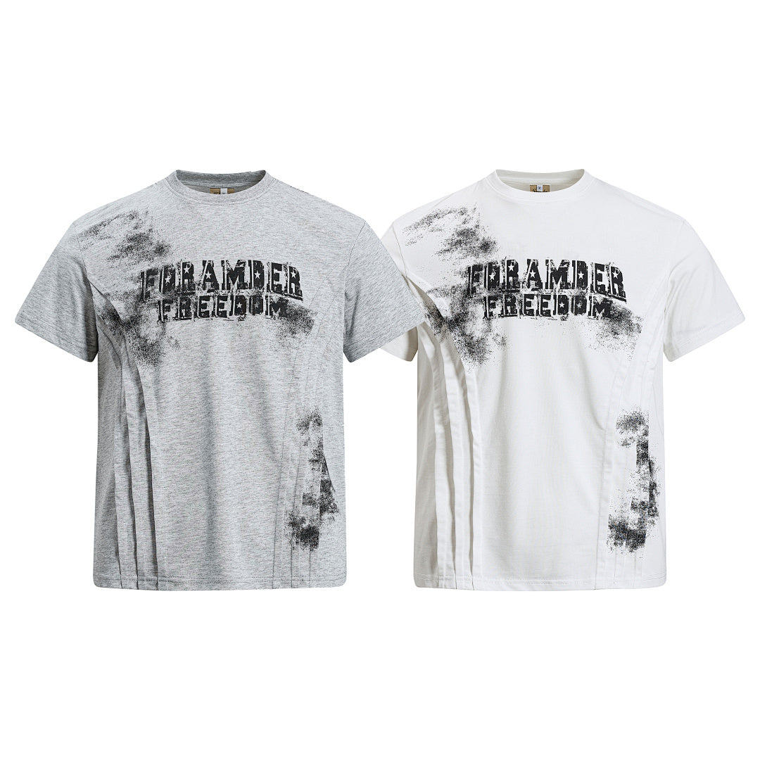 Deconstructed Pleated Freedom T-Shirt