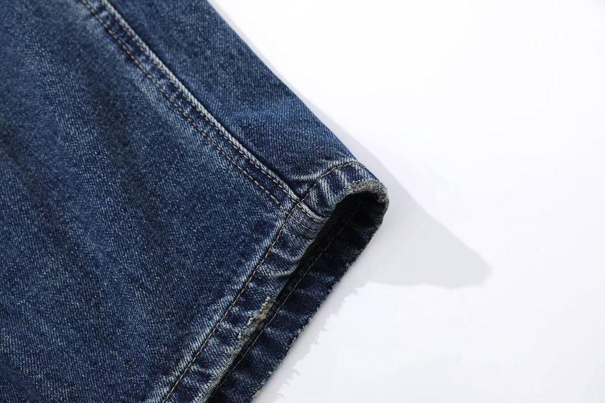 Washed Wide-Leg Baggy Jeans - OMYGOODS