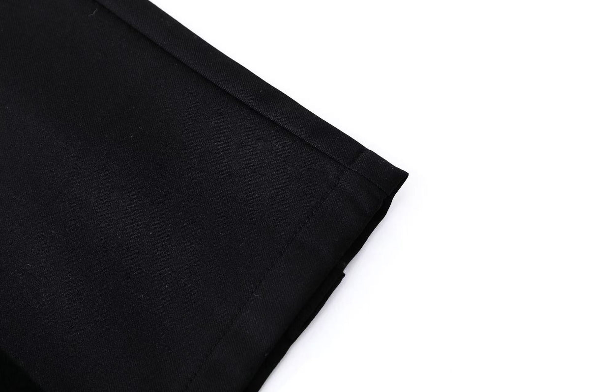 Wide-Leg Knee-Length Slacks Jorts - OMYGOODS