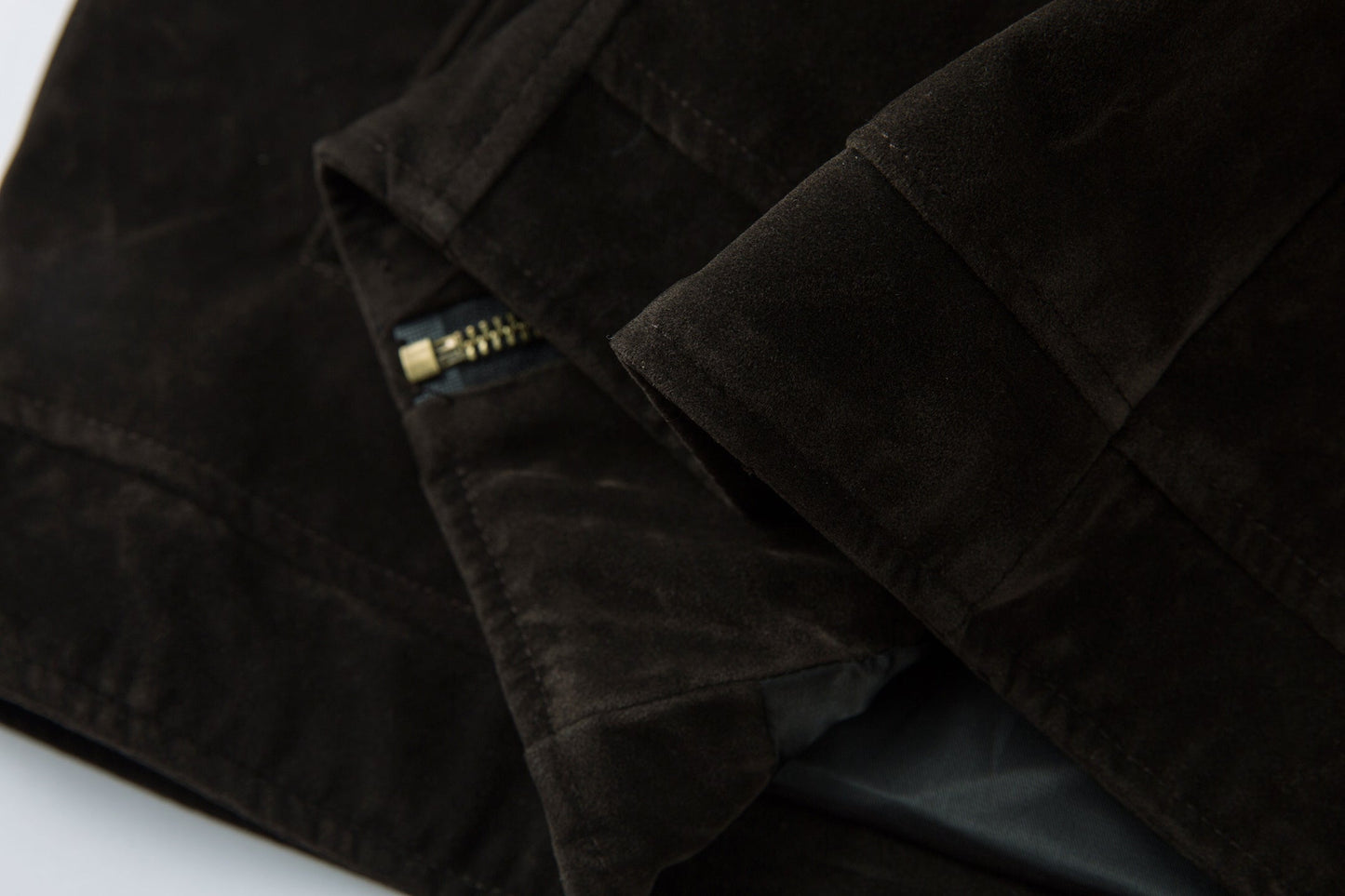 Retro Unique Metal Button Lapel Suede Bomber Jacket