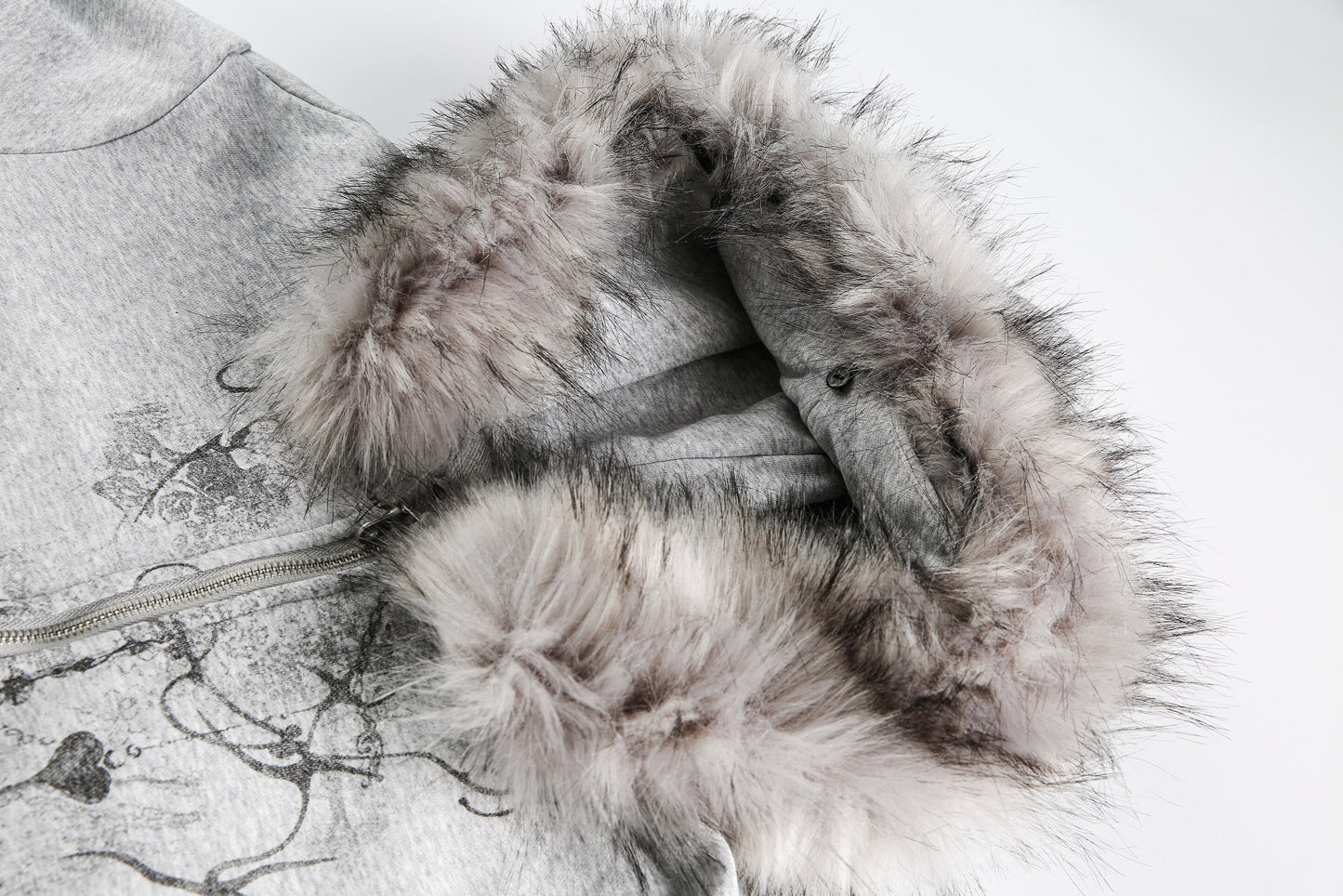 Gothic Fur Collar | Zip Up Hoodie