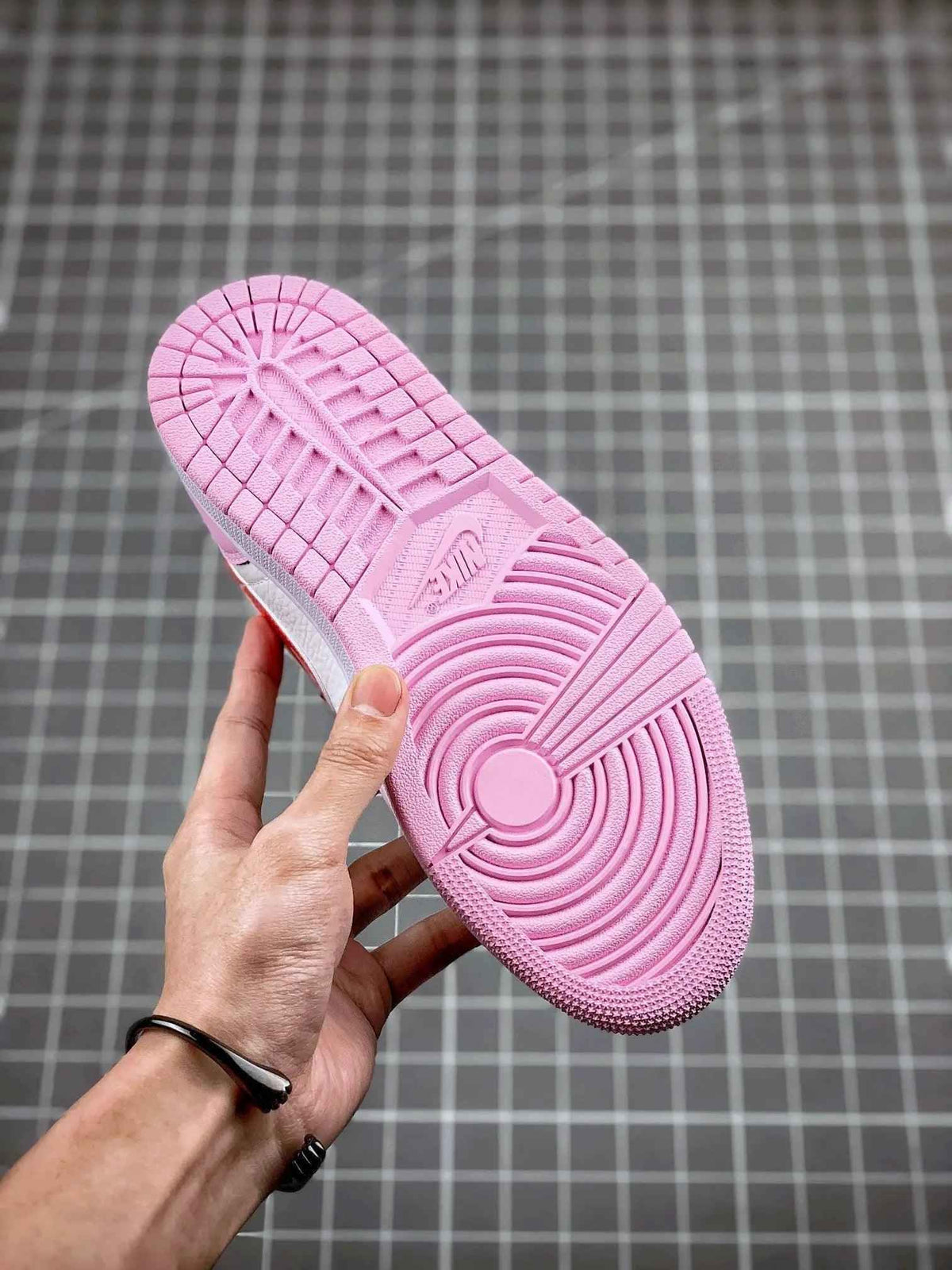 Custom Air Jordan 1 MID Pink Purple Valentine's Day SneakerNational