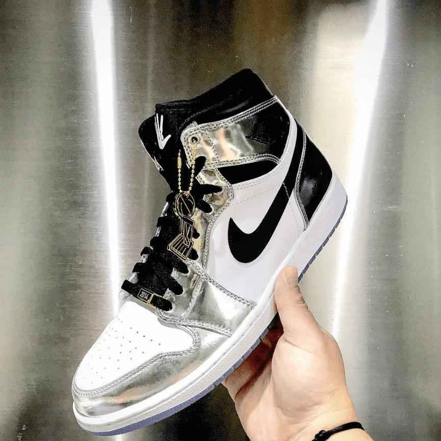Air Jordan 1 Silver Sneakers - Style Meets Comfort