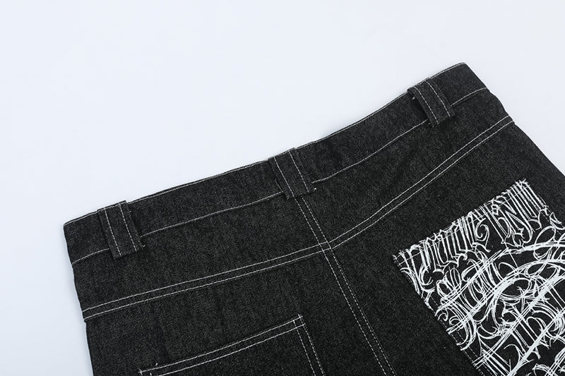 West Coast Graffiti Shorts | Chicano Hip-Hop Denim