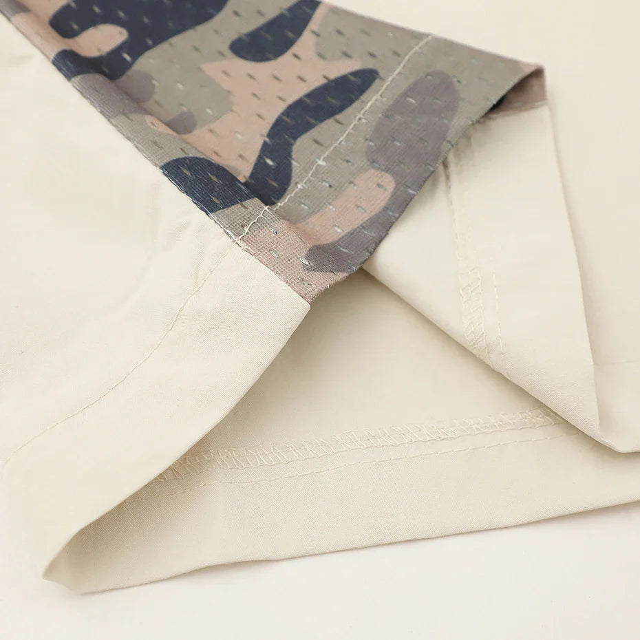 Camouflage Patchwork Streetwear Shirts