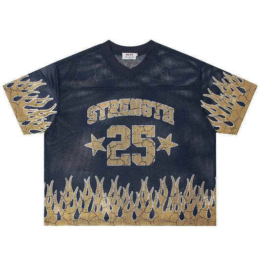 Oversized Mesh Streetwear T-shirts