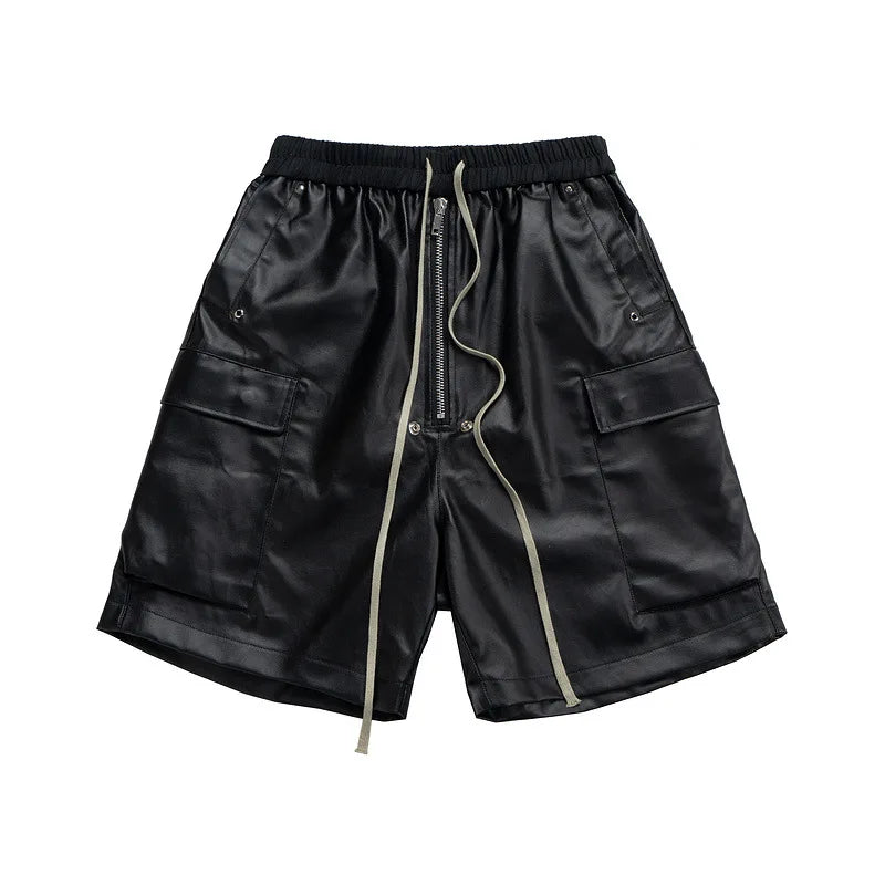 High Street Cleanfit Wide Leg Matte Coated Cargo Shorts