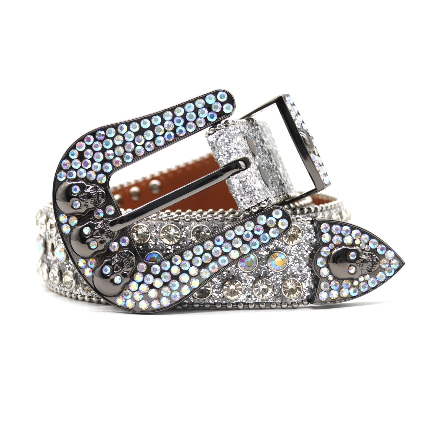 Skull & Diamond | Rhinestone Studded Belt