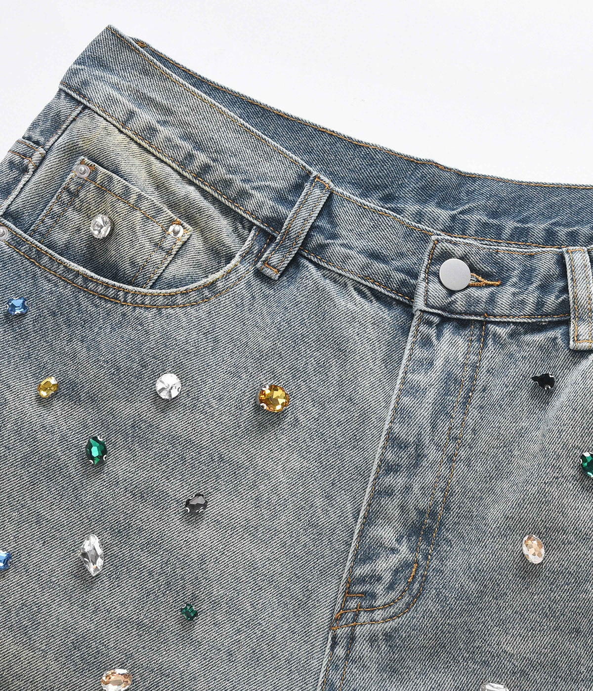 AZUL COLORED GEMSTONE DENIM