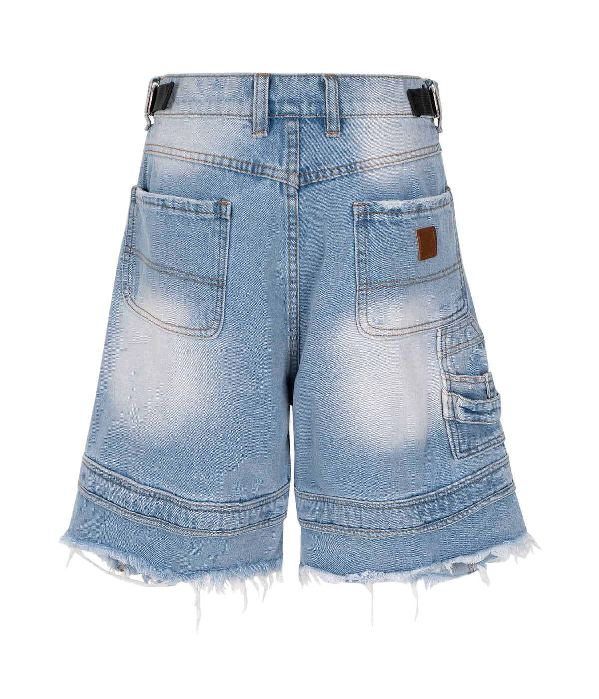 AZUL DISTRESSED CARGO SHORTS