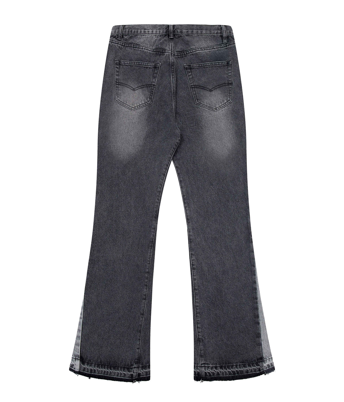 CHARCOAL SPLIT FLARE DENIM
