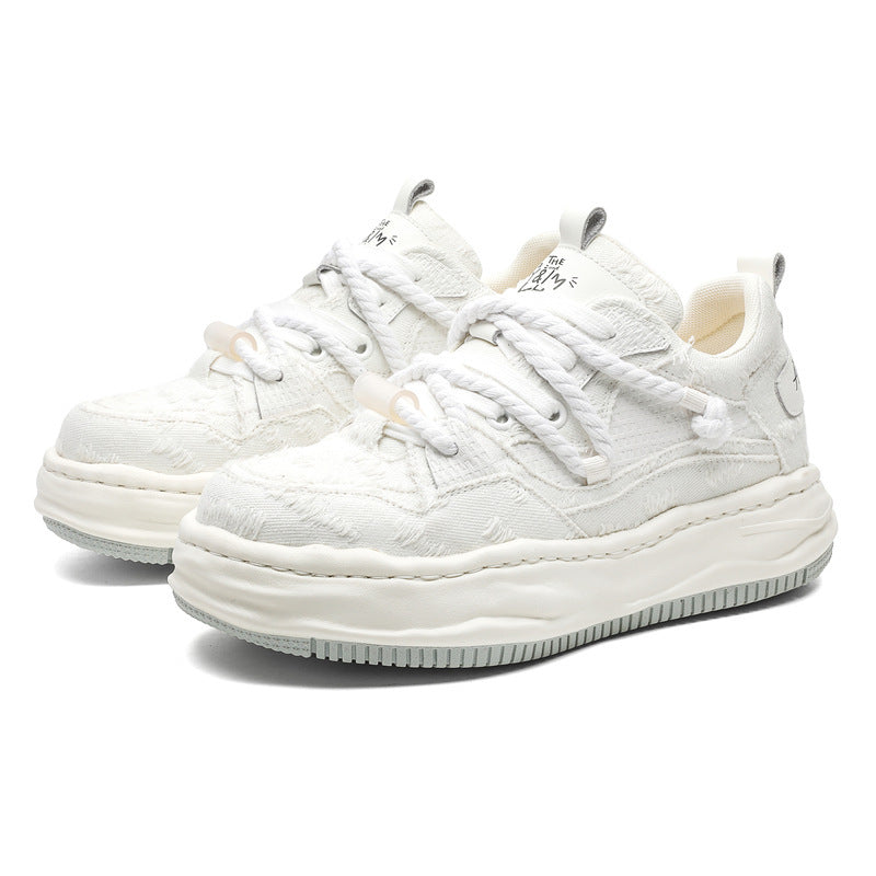 Edge | Distressed Platform Sneakers - OMYGOODS