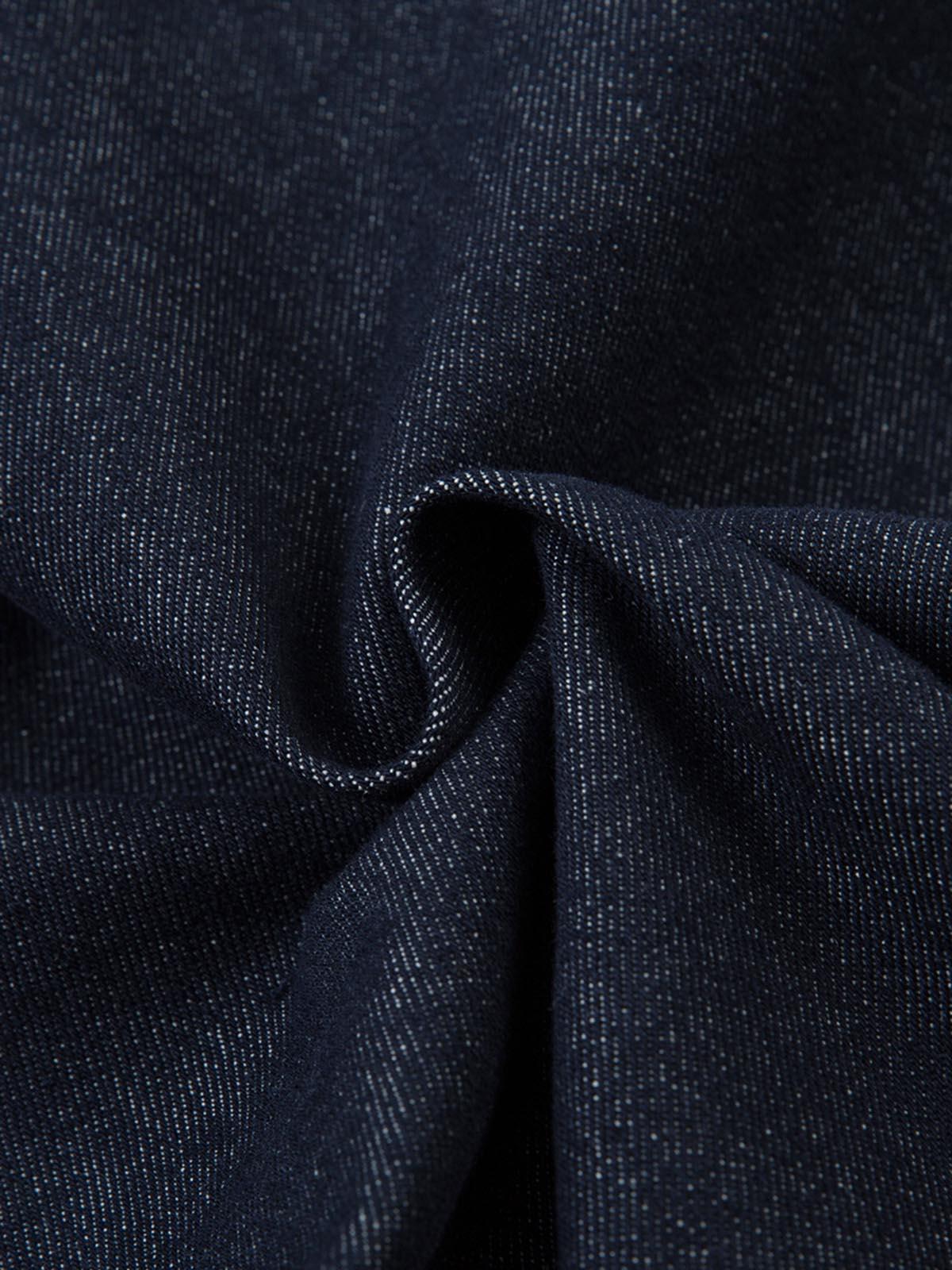 Omygoods Deconstructed Contrast Stitching Pleated Baggy Barrel Jeans