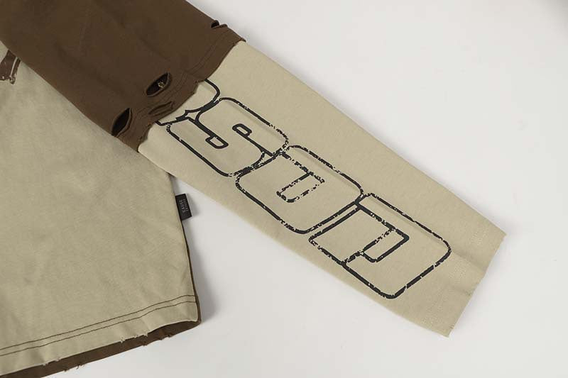 Y2K Grunge Patchwork | Distressed Graphic Sweatshirt