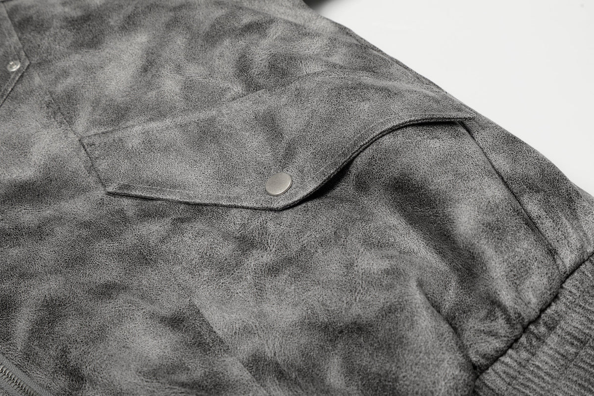 Distressed Washed | Hooded Oversized Jacket - OMYGOODS