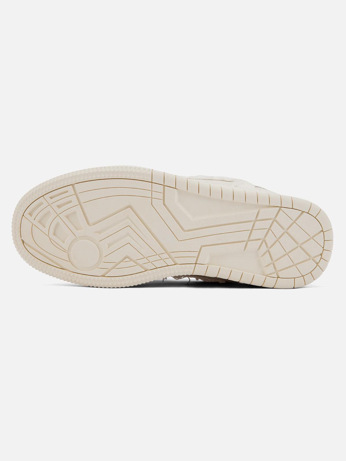 Omygoods Embroidered Letter Shoes