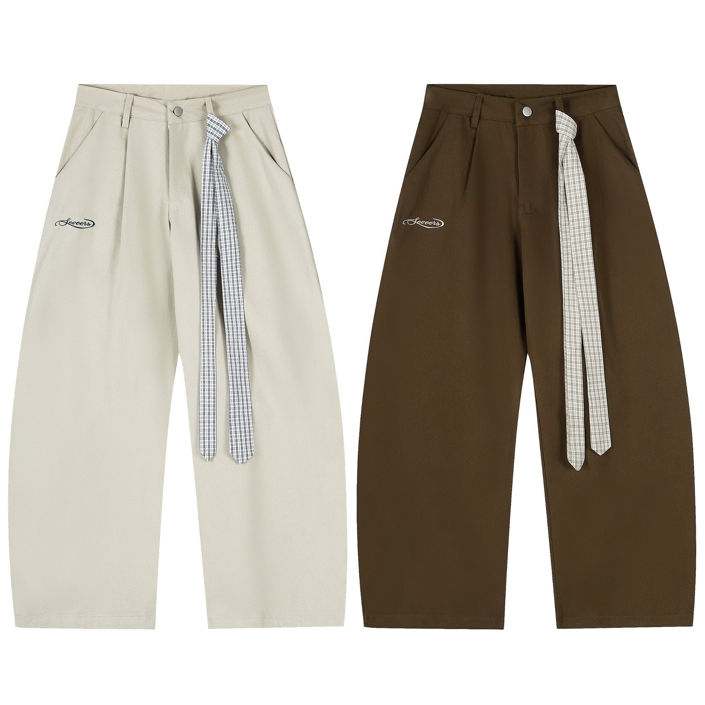 Scarf Plus | Textured Wide-Bottomed Joggers
