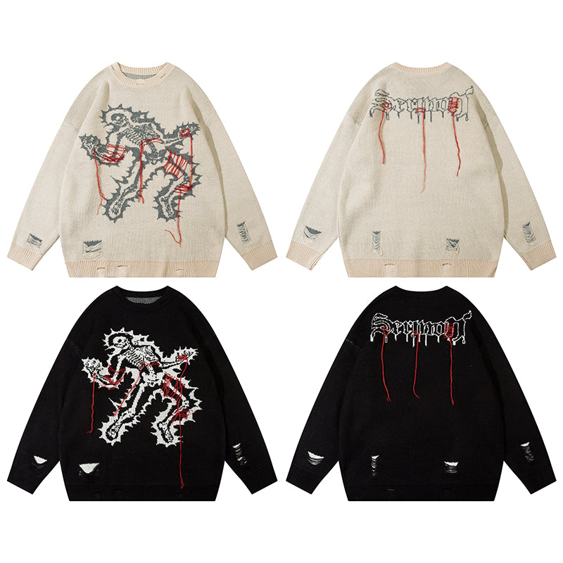 Grim Stitches | High Street Gothic Knit Jumper - OMYGOODS