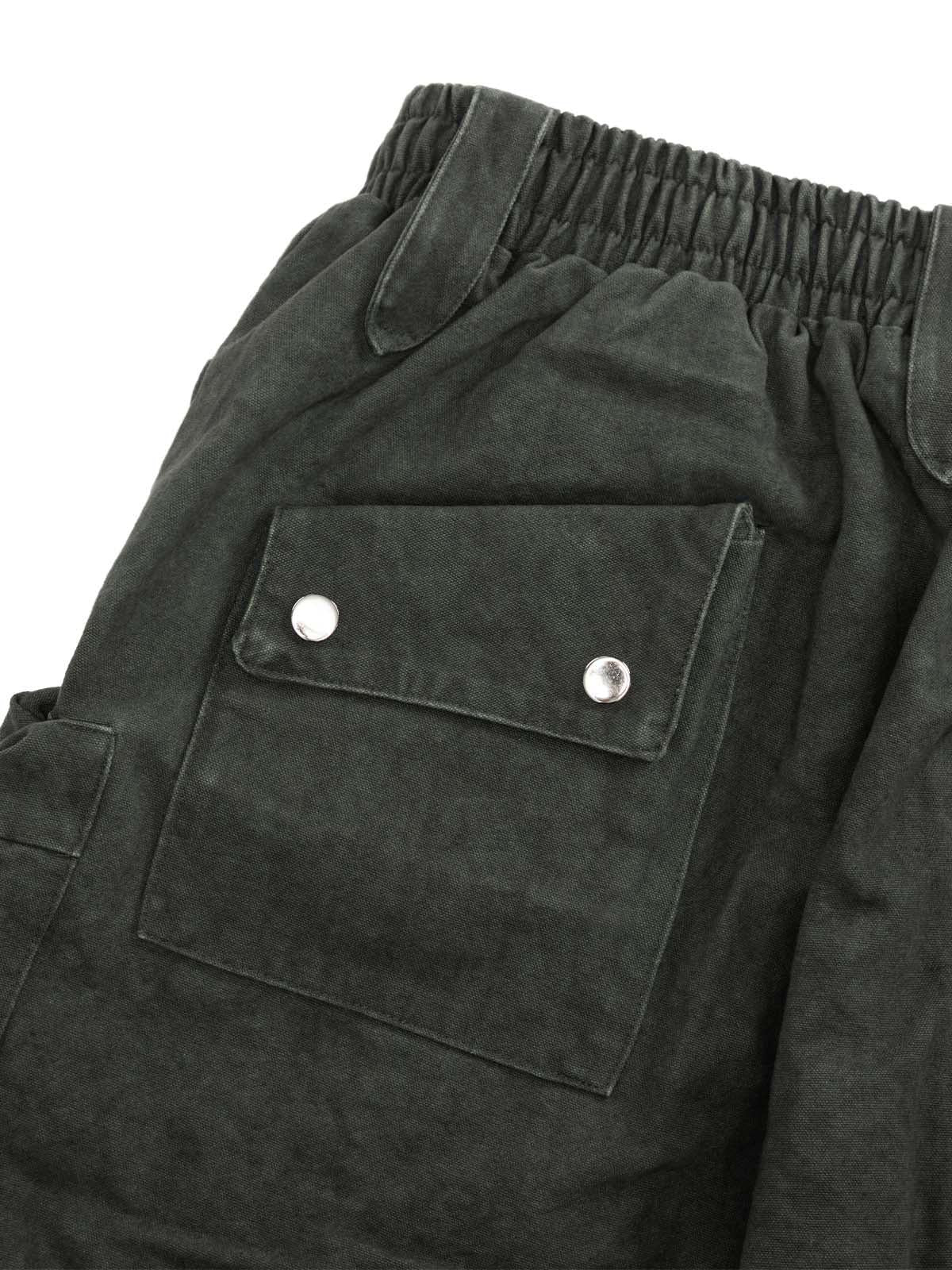 Omygoods Heavy Tie Dye Multi Pockets Washed Shorts