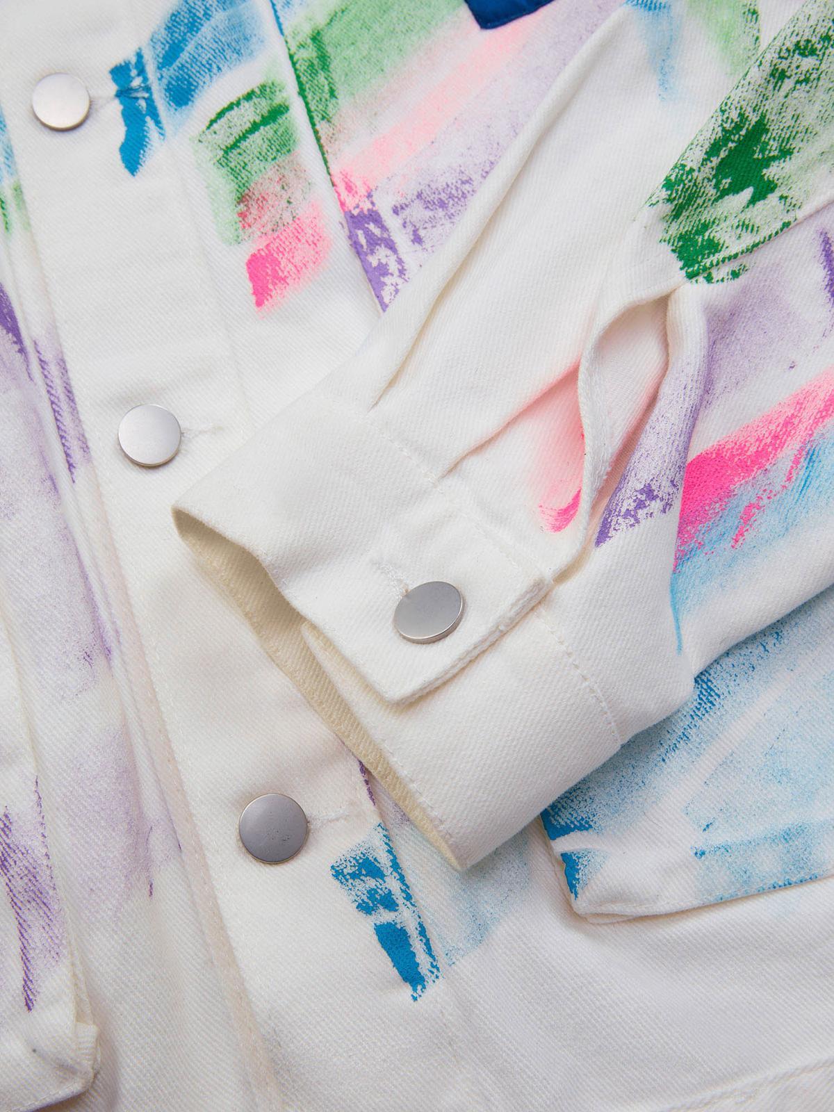 Omygoods Hip-Hop Hand-Painted Graffiti Denim Jacket