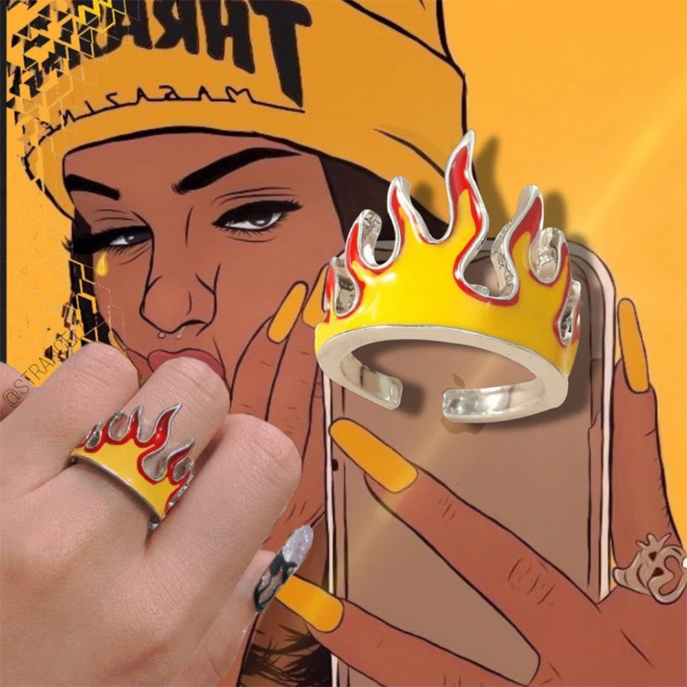 Aesthetic Flames Ring