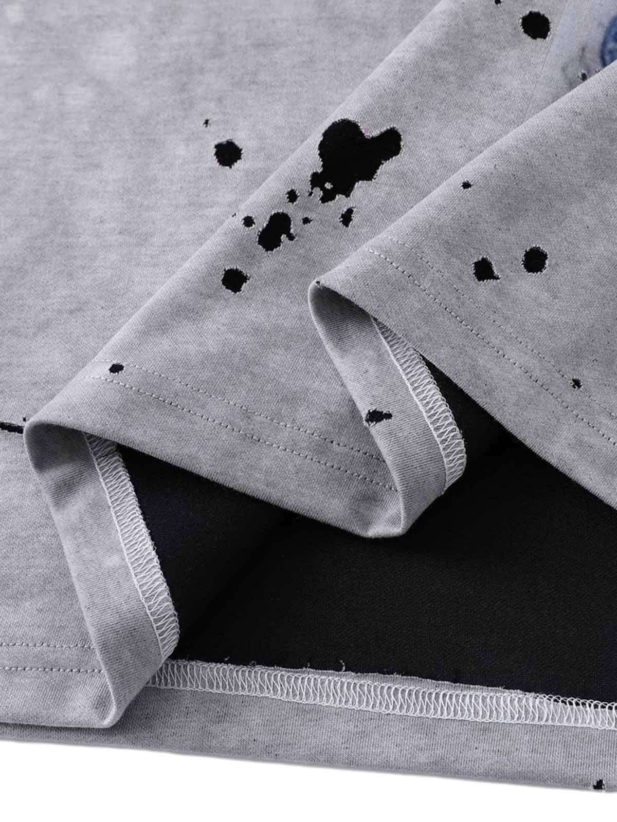 Omygoods Retro Ink Splash T-Shirt