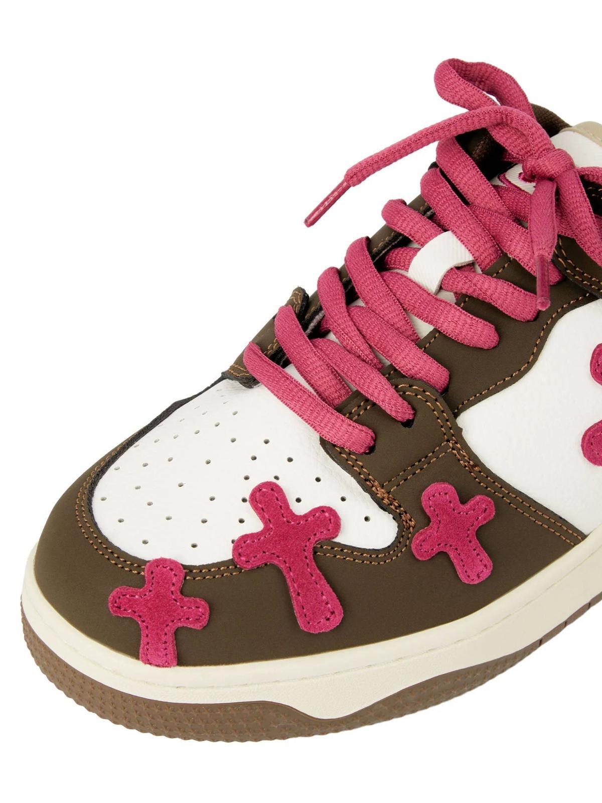 Omygoods Splicing Skateboard Sneakers