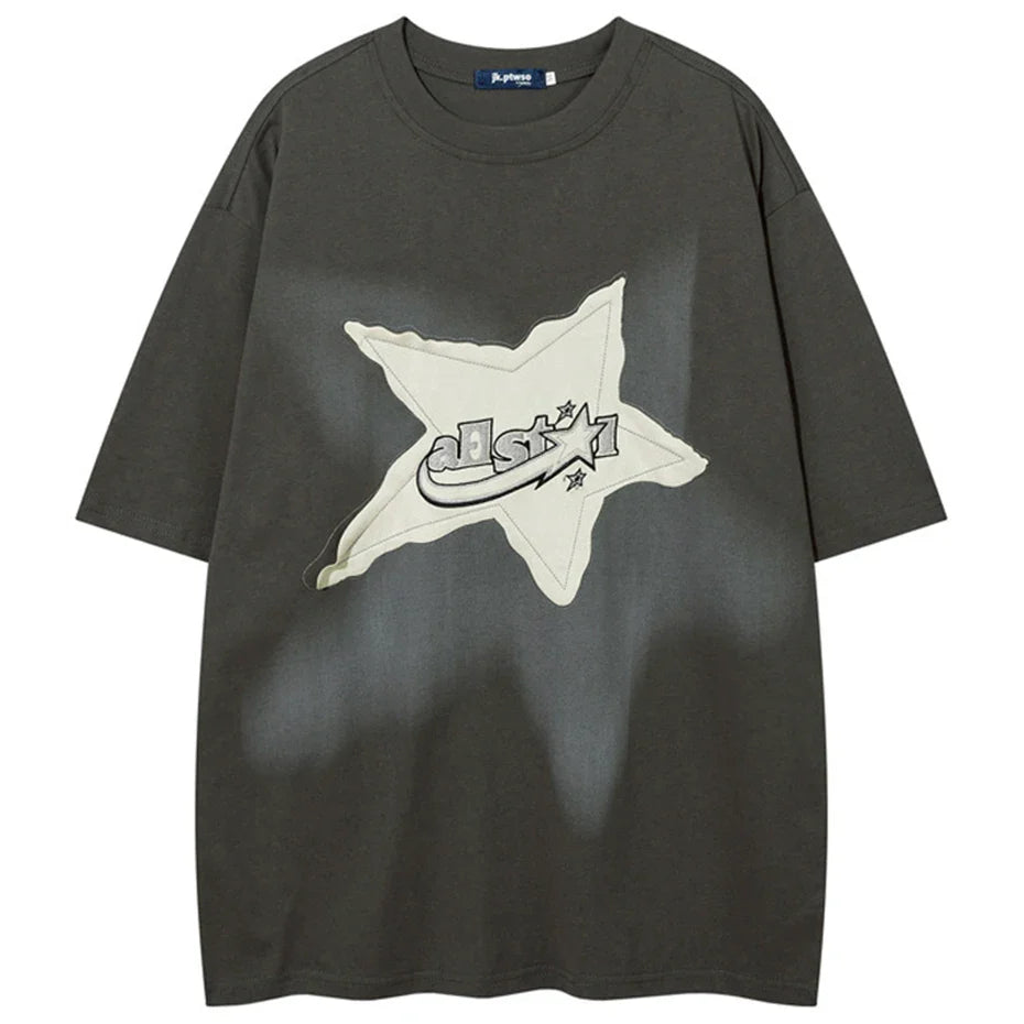 Streetwear Oversized Star Tshirts - OMYGOODS