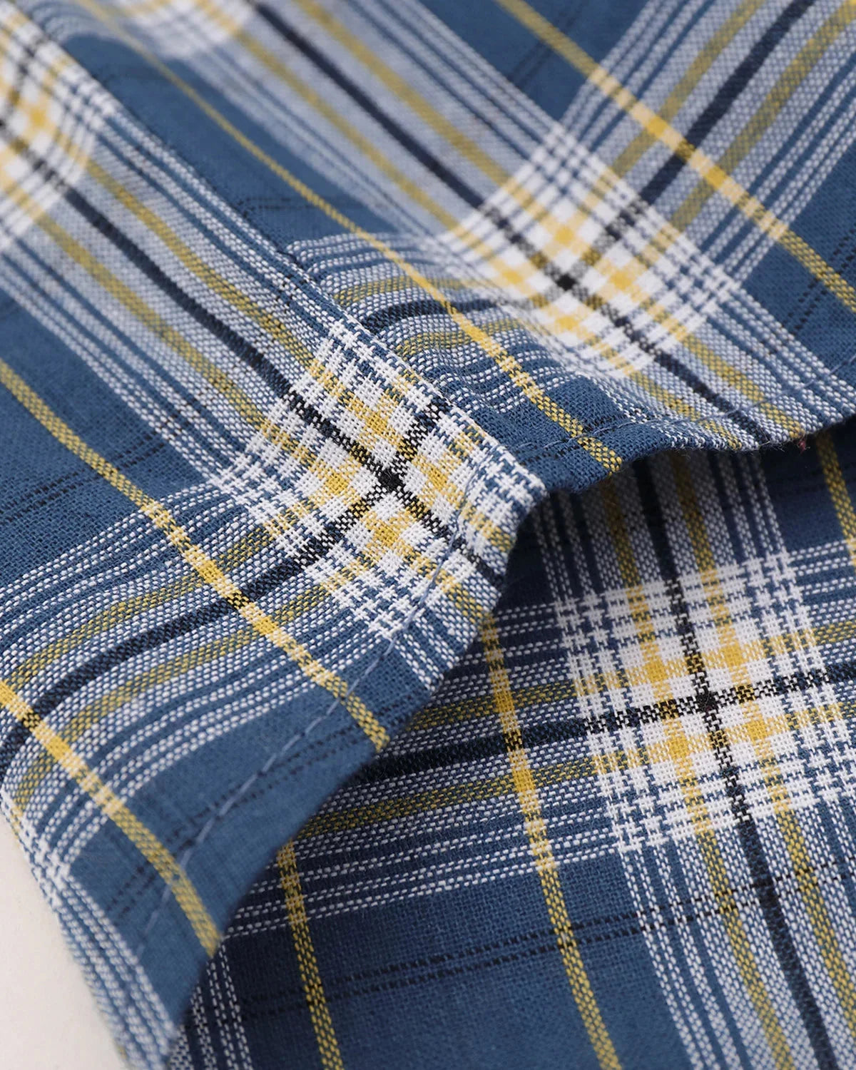 Omygoods Abstract Line Plaid Shirt