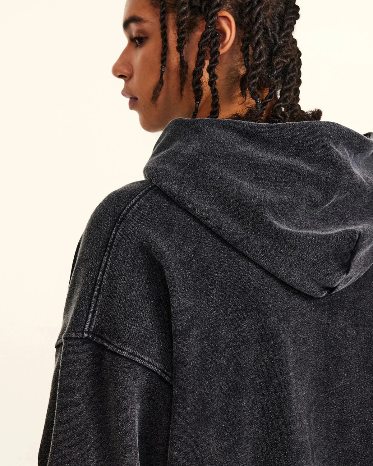 Omygoods Acid Washed French Terry Hoodie