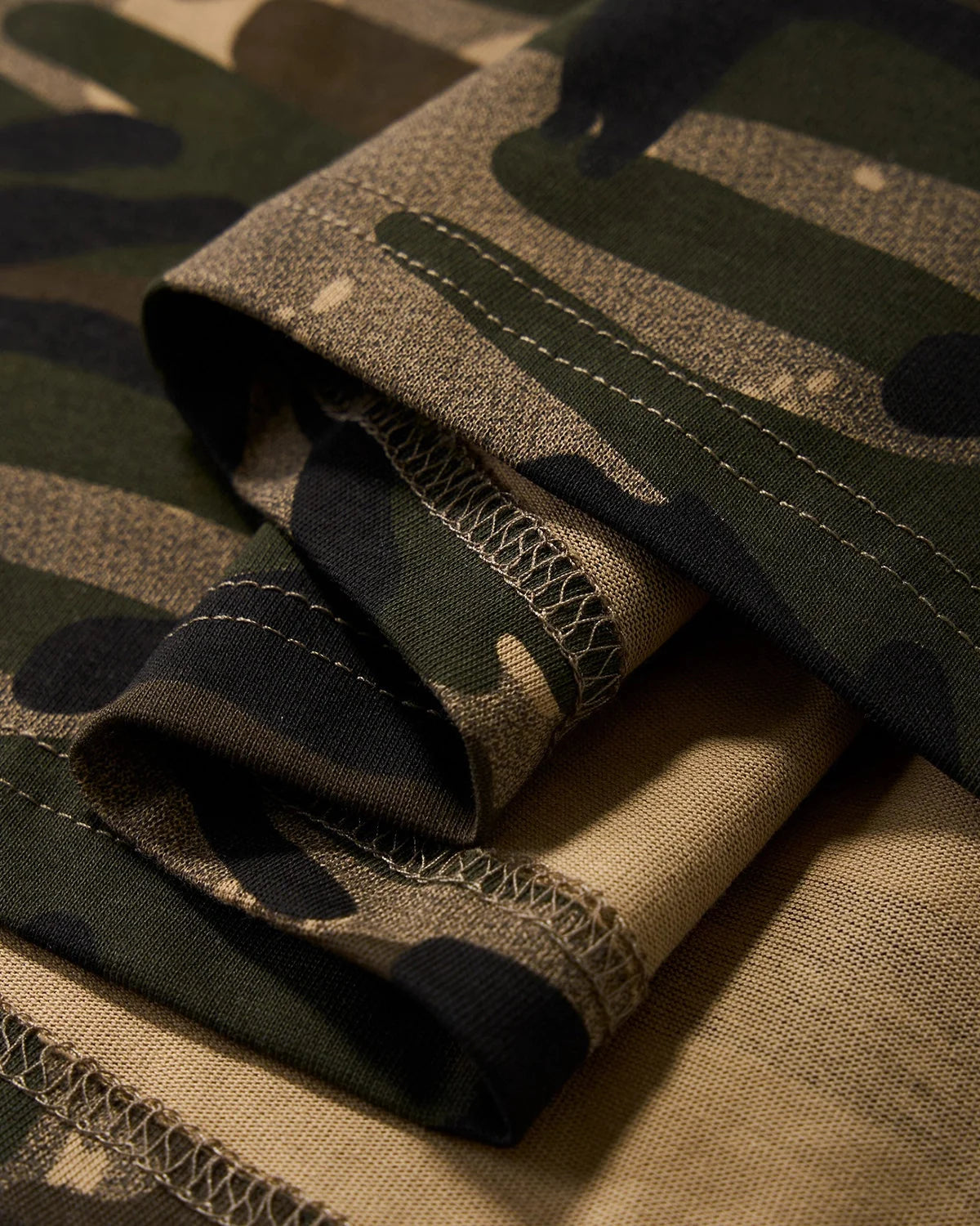 Omygoods Boxy Camo Tee In Khaki