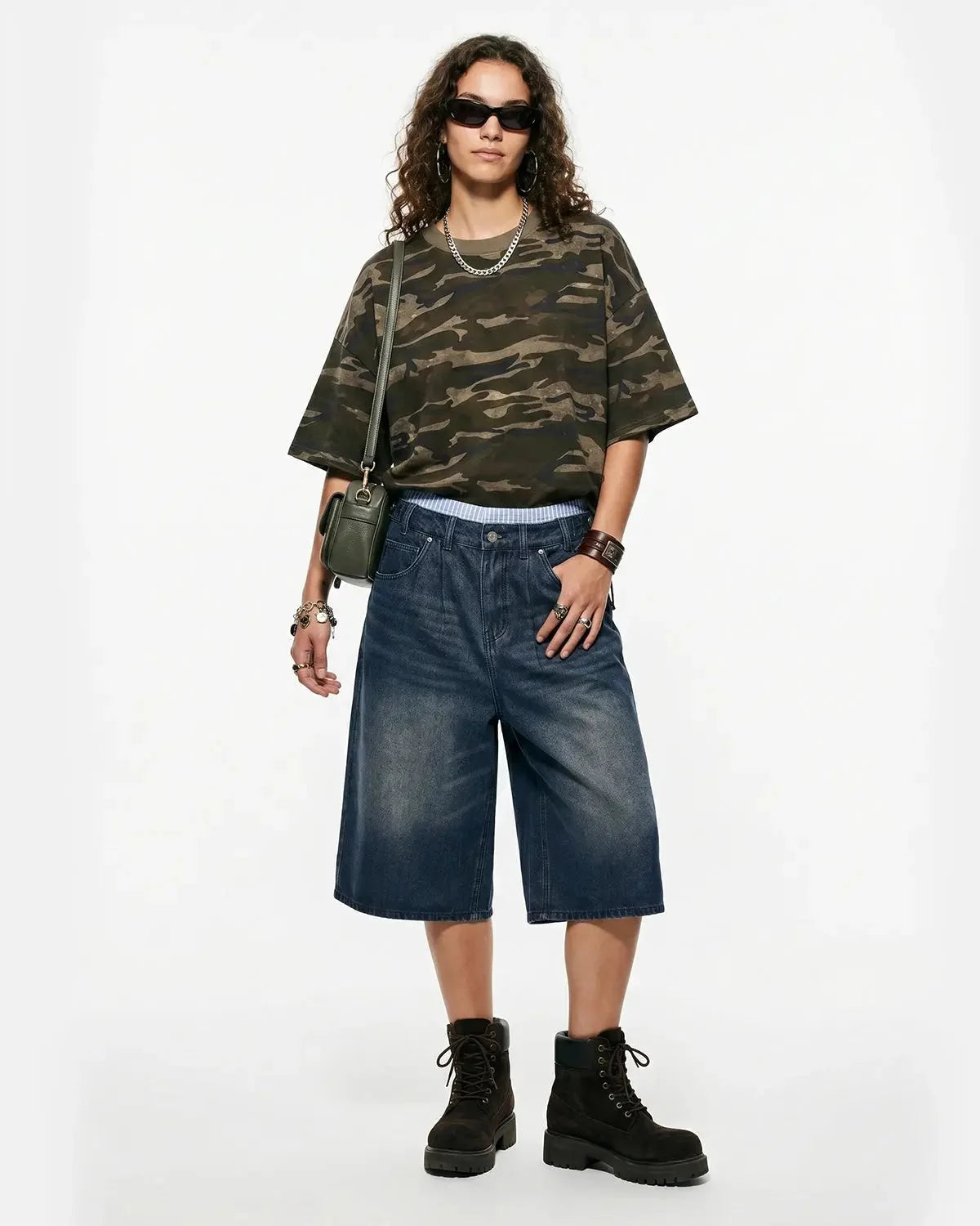 Omygoods Boxy Camo Tee