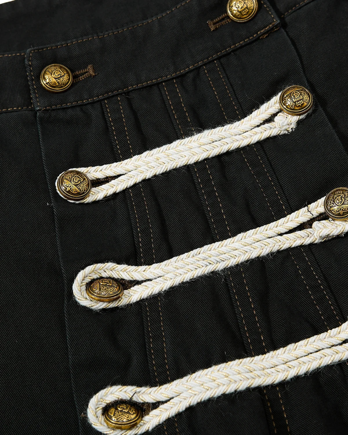 Omygoods Braided Rope Barrel Pants