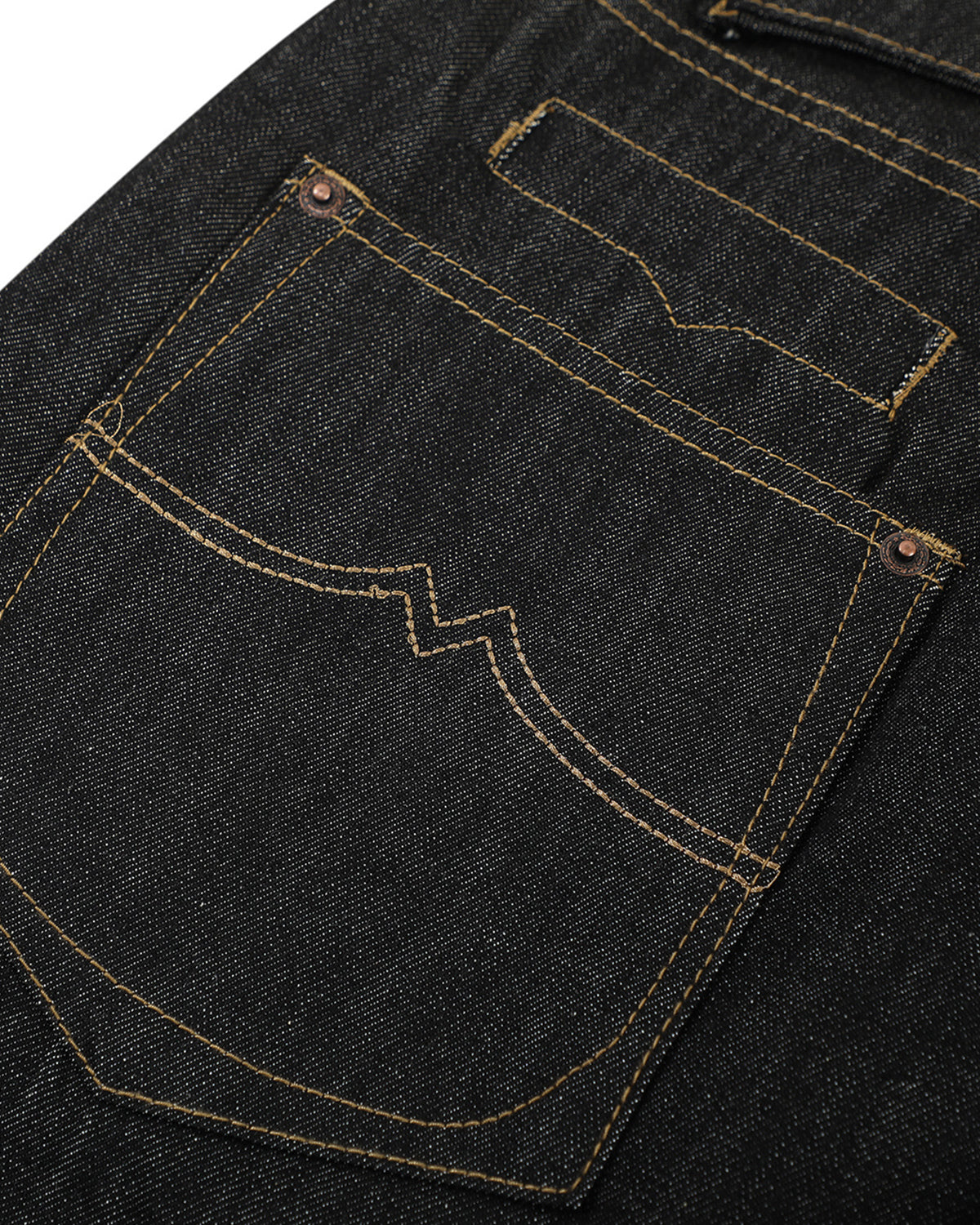 Omygoods Cinch Back Raw Wide Leg Baggy Jeans