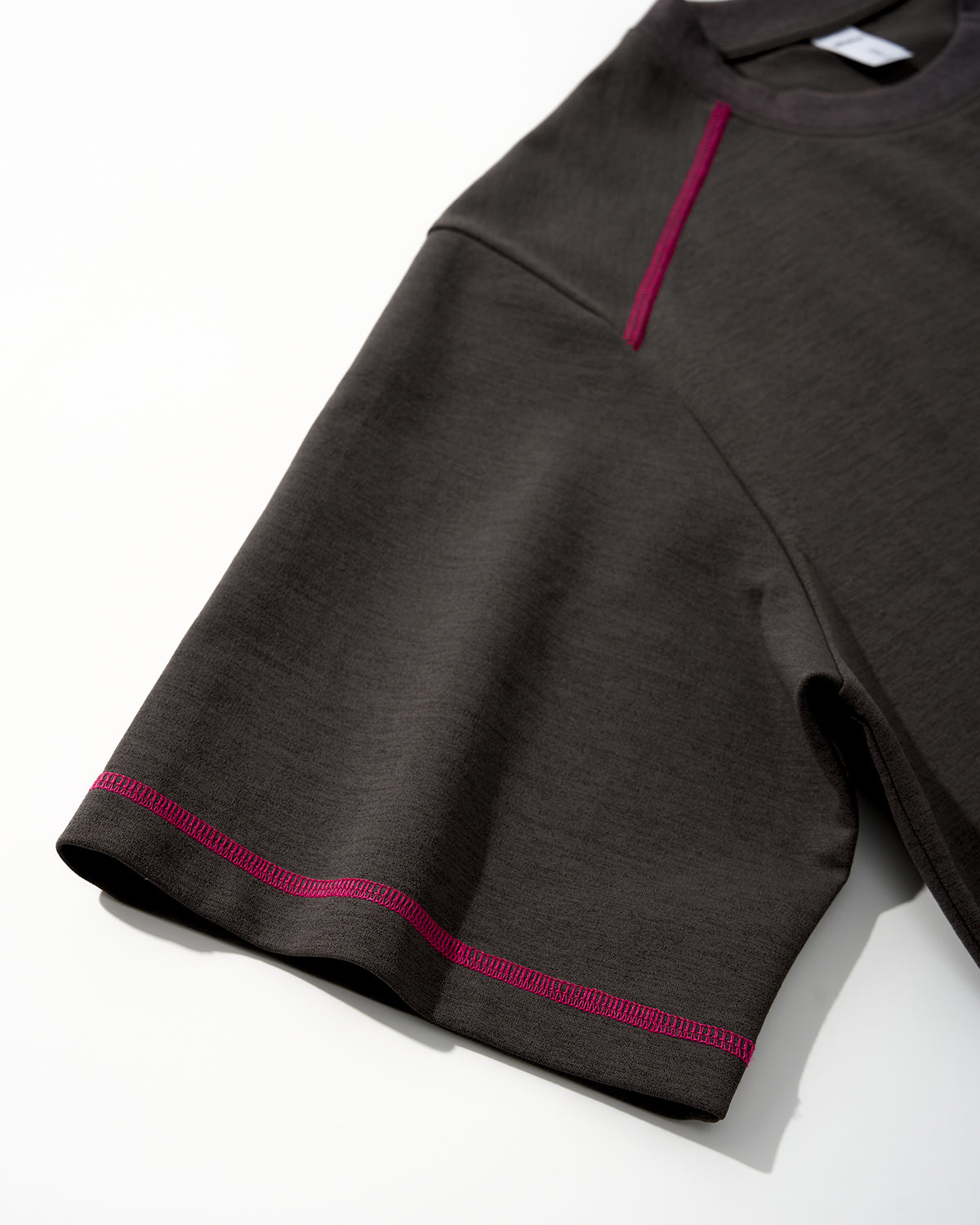 Omygoods Contrast Stitching Graphic Tee