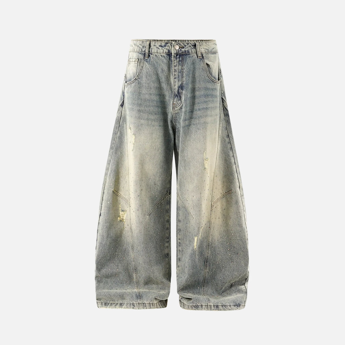 Omygoods Distressed Ripped Baggy Jeans