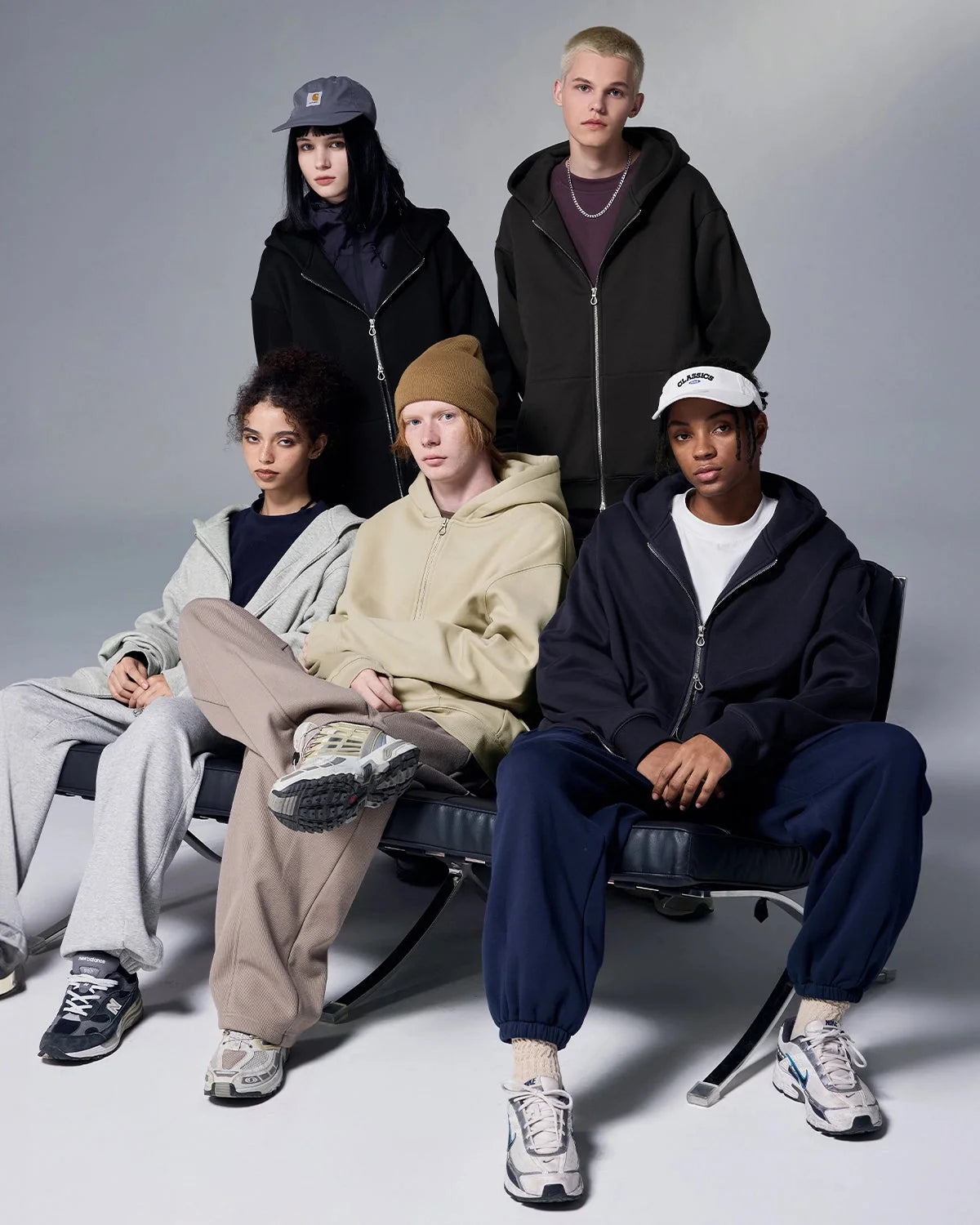 Omygoods Fleece Zip-Up Oversized Hoodie
