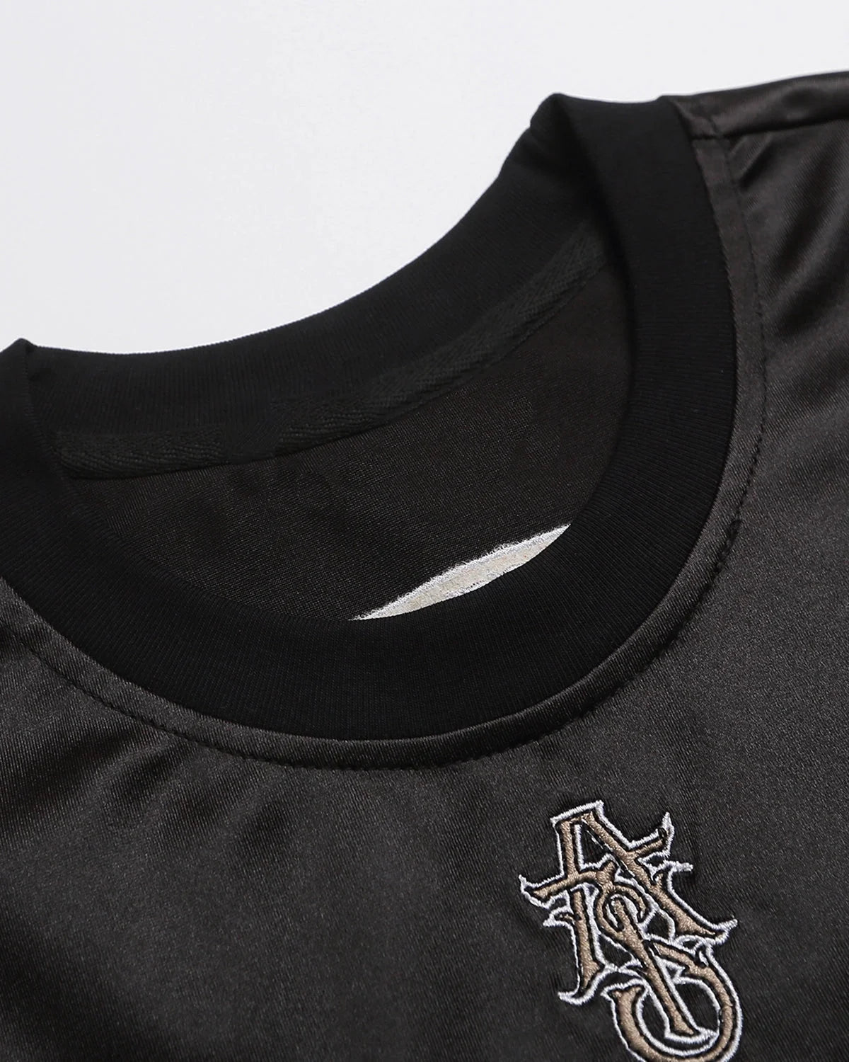 Omygoods Gothic Embroidered Mesh Jersey