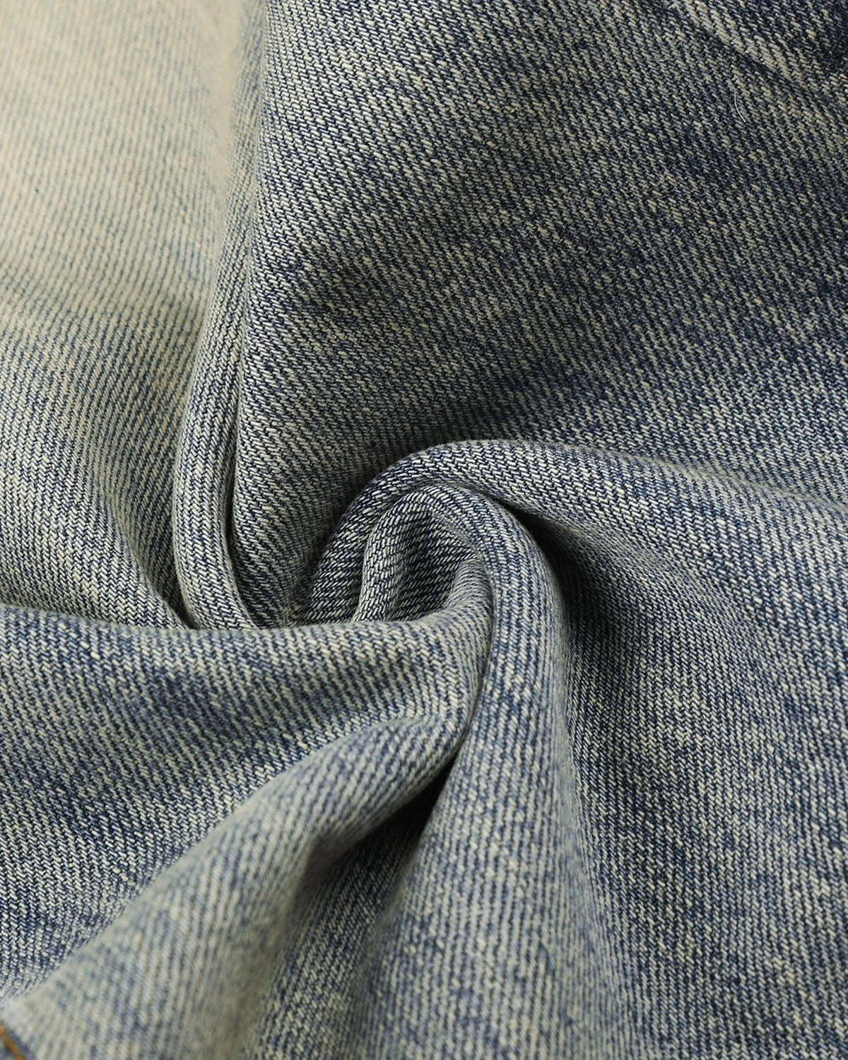 Omygoods Leopard Detail Distressed Baggy Jeans