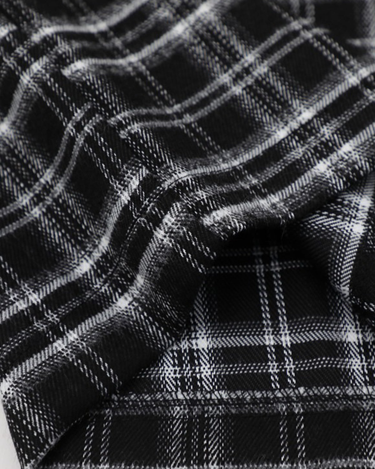 Omygoods Lettering Embroidery Plaid Shirt