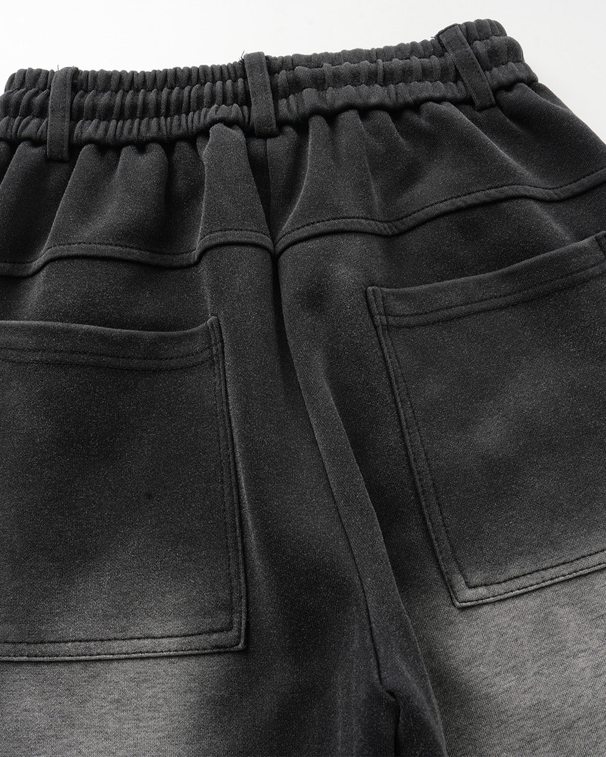 Omygoods Monkey Wash Eyelet Wide Leg Sweatpants