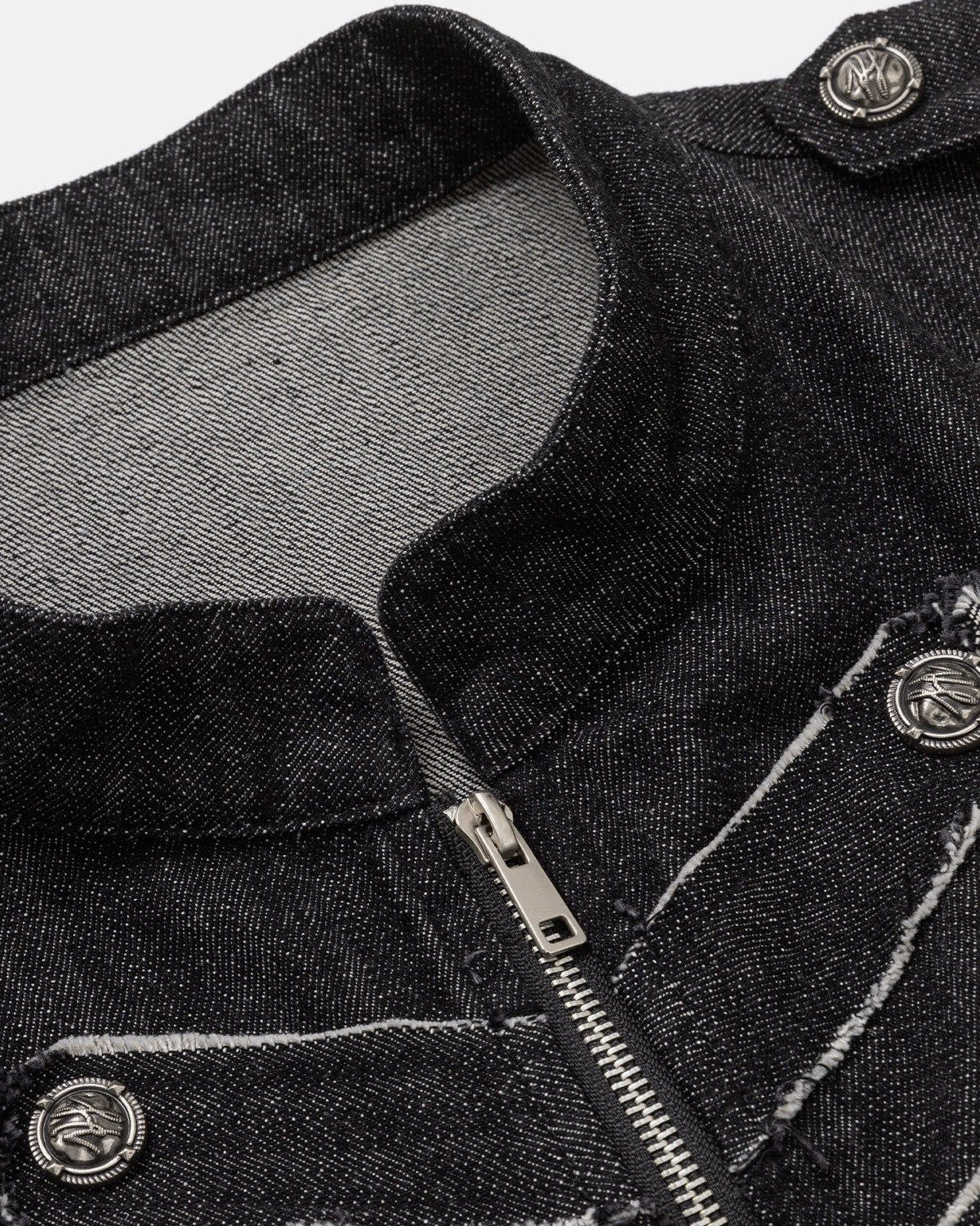 Omygoods Napoleon-Inspired Cropped Denim Jacket