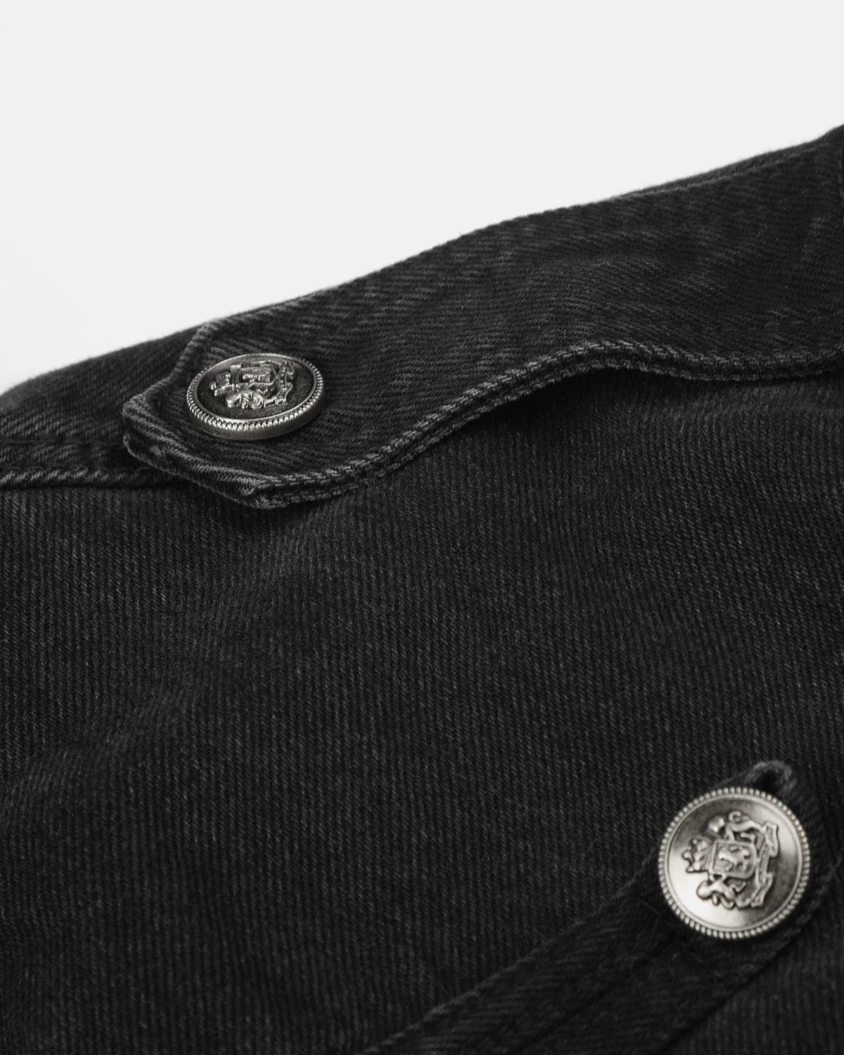 Omygoods Napoleon-Inspired Stand Collar Denim Jacket