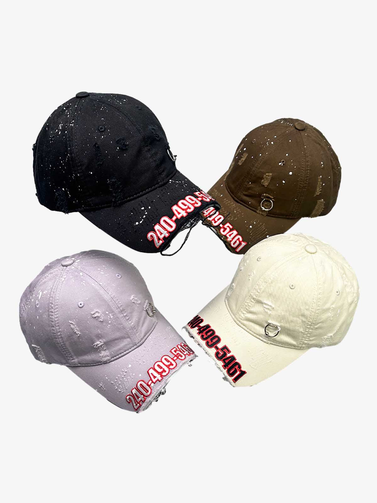 Omygoods Numeric Embroidered Baseball Cap
