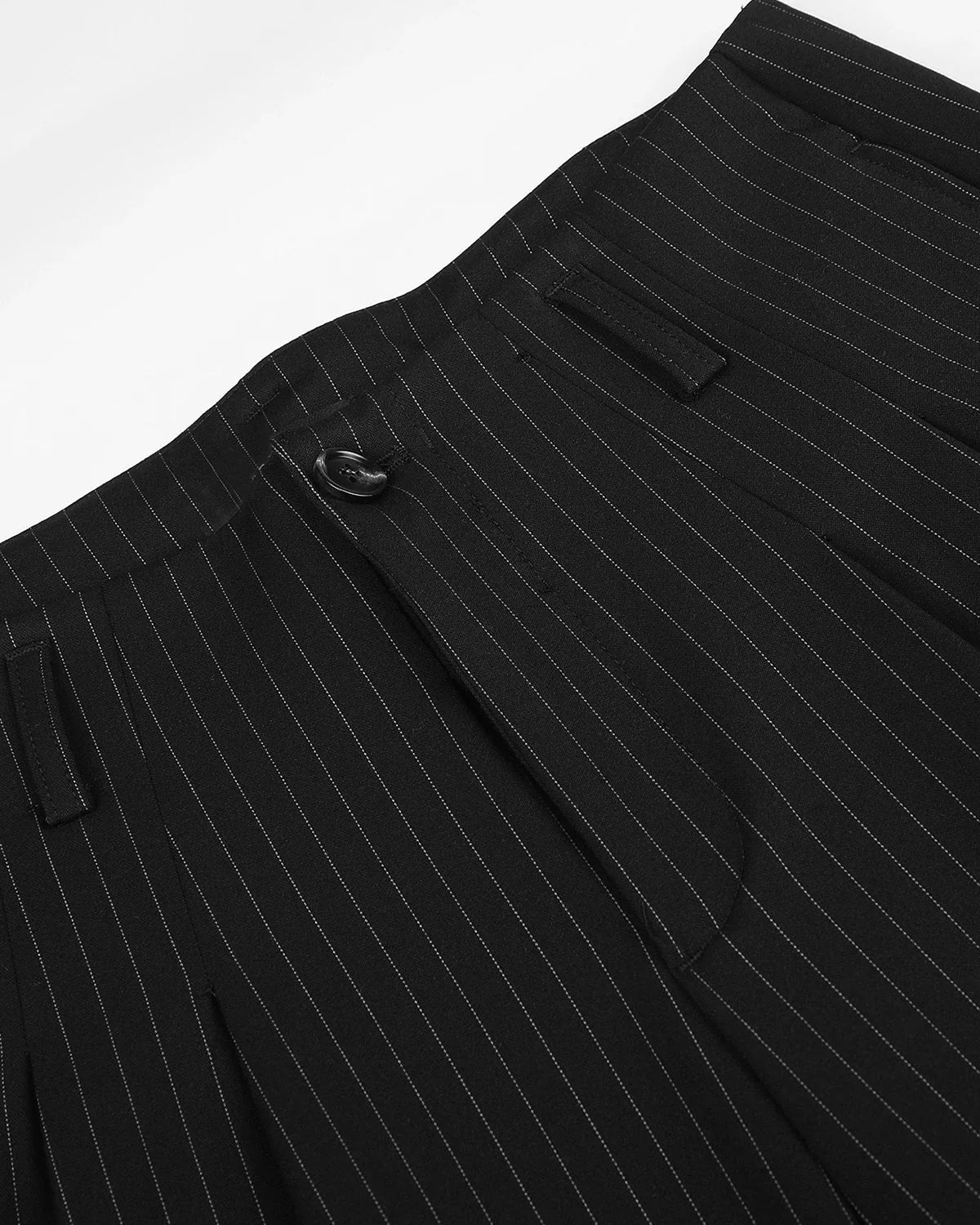 Omygoods Pinstripe Pleated Barrel Tailored Pants