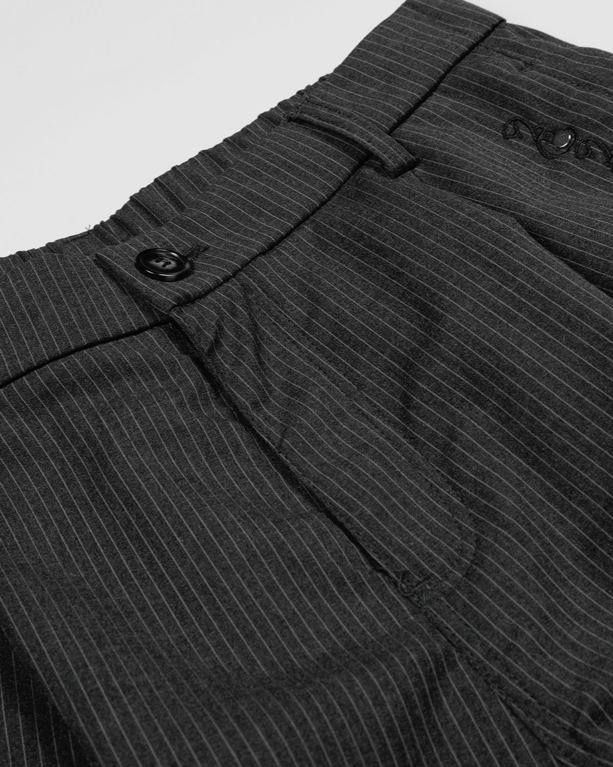 Omygoods Pinstripe Stud Detail Tailored Shorts