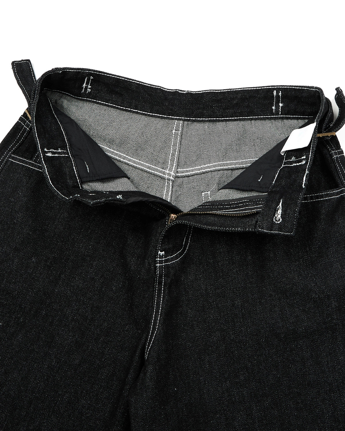 Omygoods Raw Denim Baggy Jorts With Adjustable Tabs